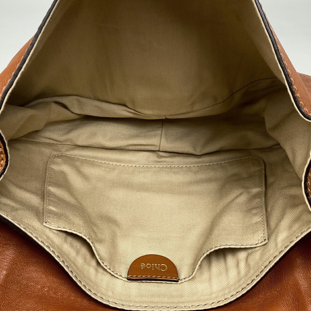 Chloe Marcie Turnlock Crossbody Bag Brown Leather - Picture 10 of 10